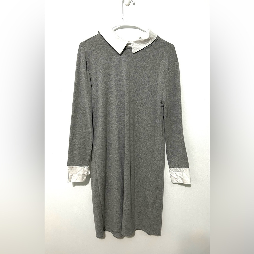 a light grey long shirt/dress